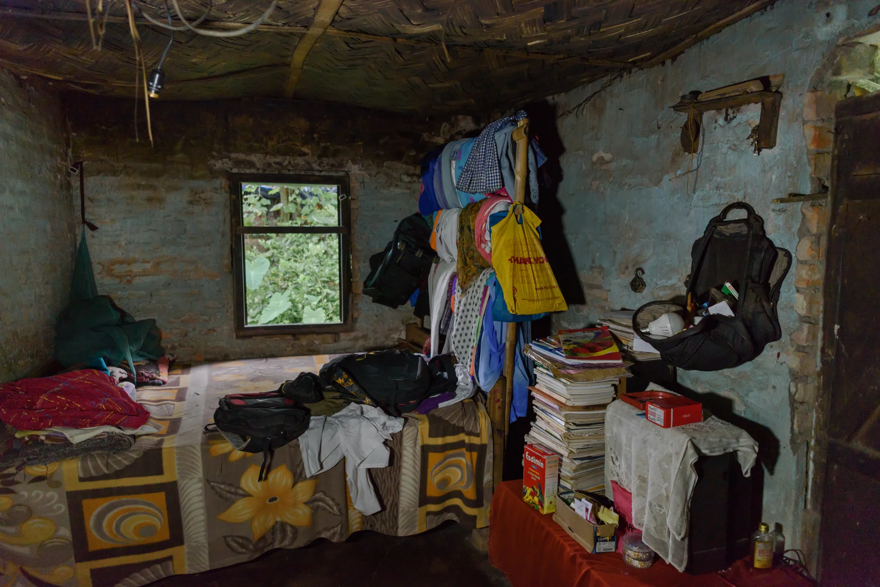 The house of Champa Soren, 35, who was trafficked in 2014 from the Chengmari Tea Garden. Champa used to be severely beaten by her abusive husband. To escape that, Champa fell into the hands of a trafficker who promised her a job and took her to Delhi and sold her for $300. Champa was rescued from Sonipat in July 2017.