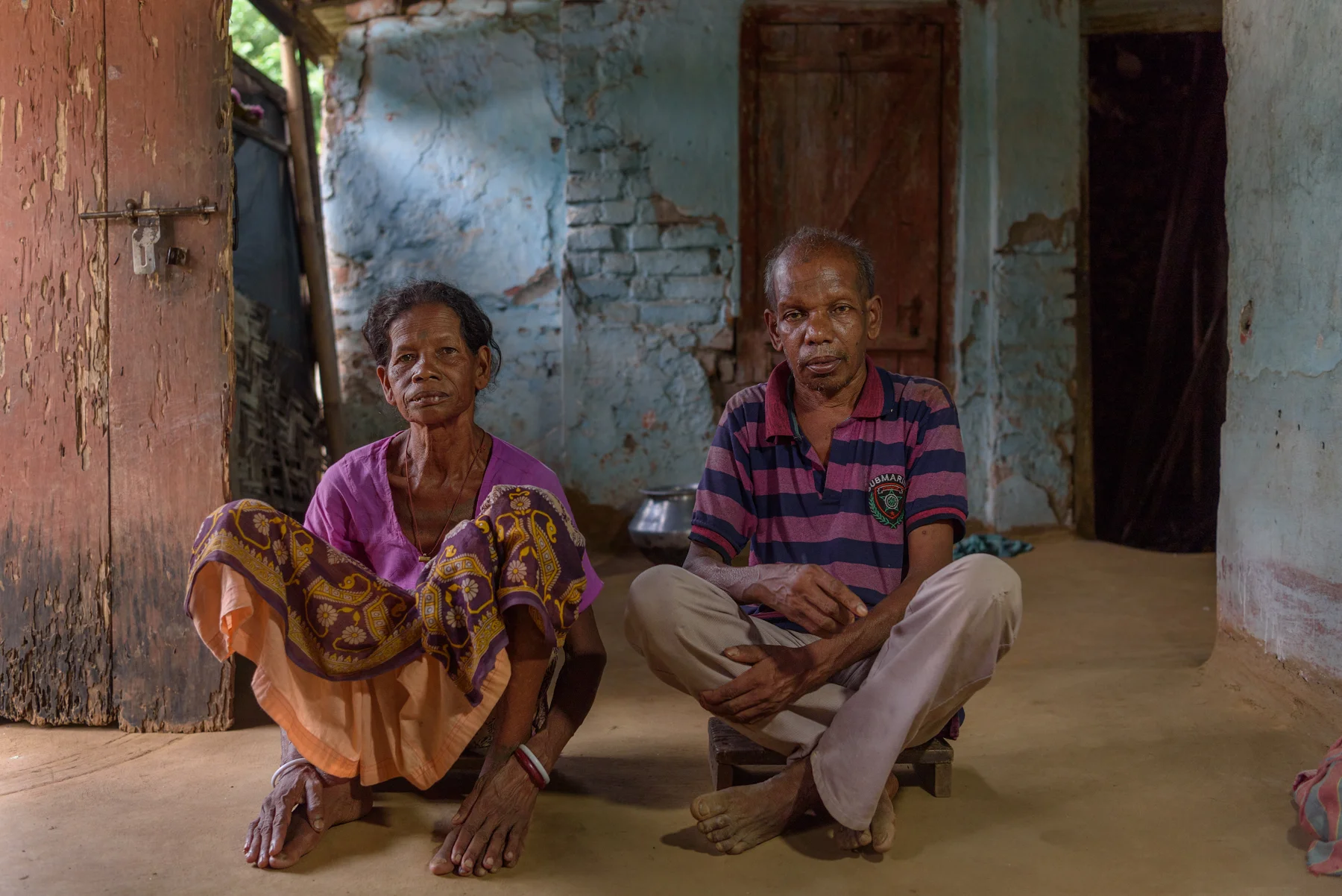 Sanchariya Oraon, 42, and Fhago Oraon, 45 at their home in Matelli. The couple's daughter Asha, 16, has been missing since six years. An acquaintance took Asha to the neighbouring state of Sikkim to work as a maid at a tourist lodge. Asha never returned home and there is no information about her whereabouts.