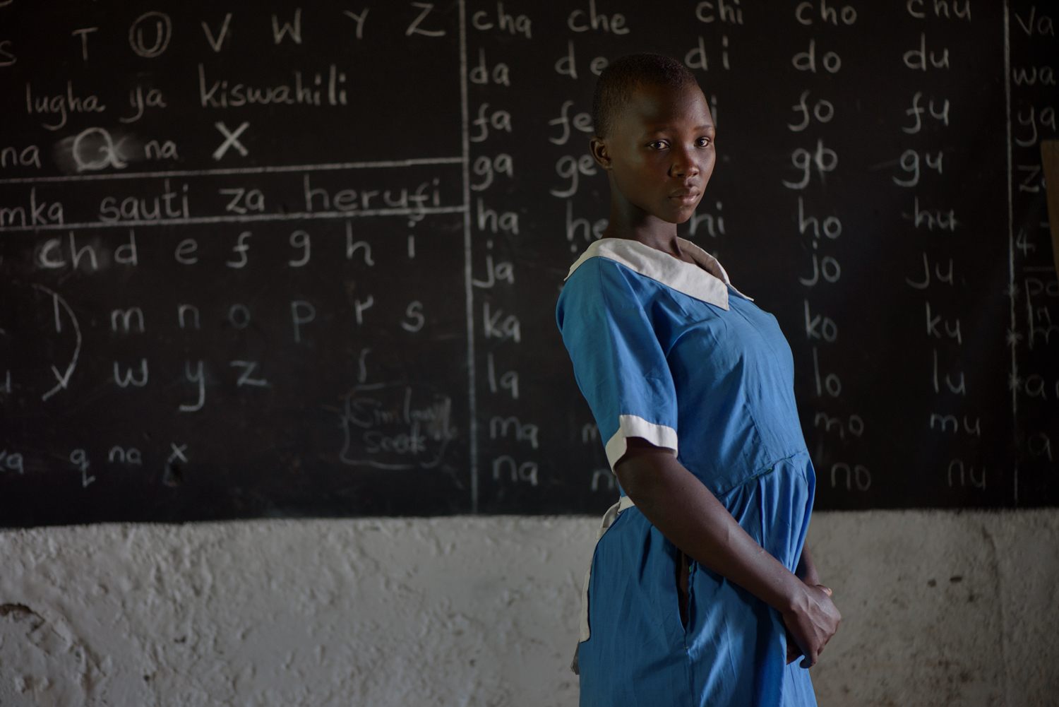 M.B., 14, studies in Class 8 at the Nyamotambo Primary School in Migori County. Mary is pregnant and an orphan who lives with two younger siblings. Her two older brothers who work in Nairobi send her money for her living expenses. Mary worries about where to give birth and dosen’t know who to talk to about it.