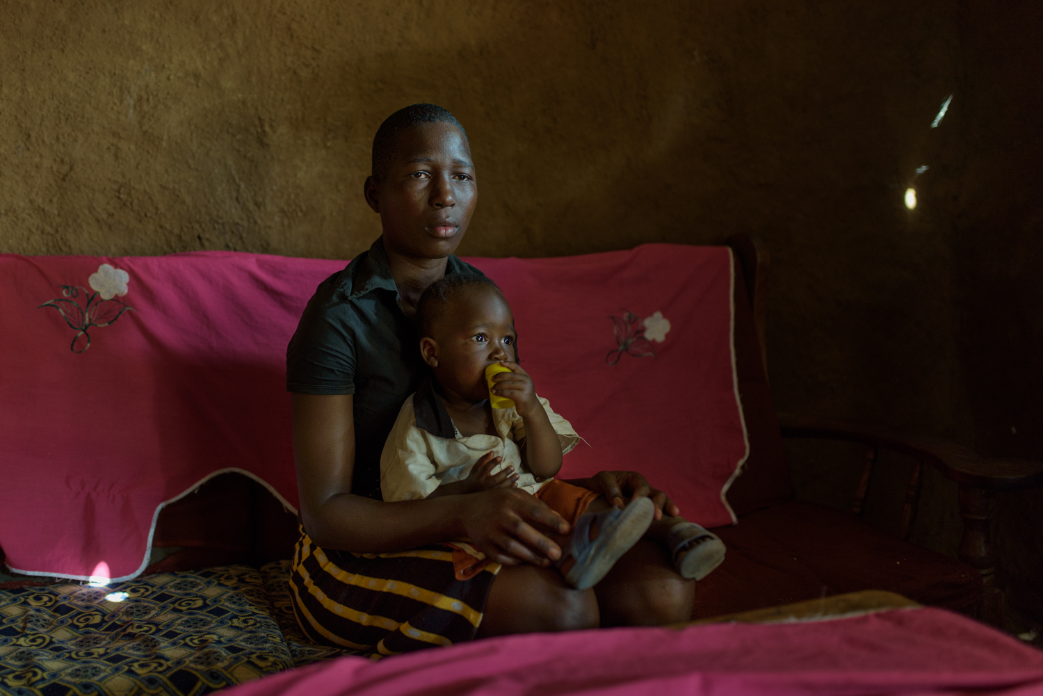  R.B., 17, with her three year old son B. at her parents home in Migori County. R. got pregnant after she finished primary school. Her parents were upset with her but pushed her to continue education. After giving birth to a son she went back to scho