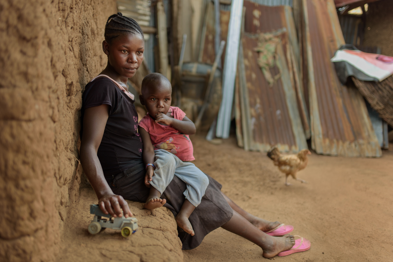  R.M., 17, with her three year old son G. at her home in Migori County. Rachel was forced by her step-brother to have sex with him. Because she feared him, she complied and ended up getting pregnant. During her pregnancy, everyone asked who the fathe