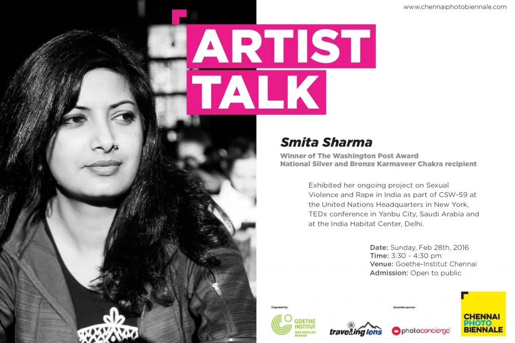 Artist Talk - “ Not My Shame” at Chennai Photo Biennale, Chennai, India, 2016.
