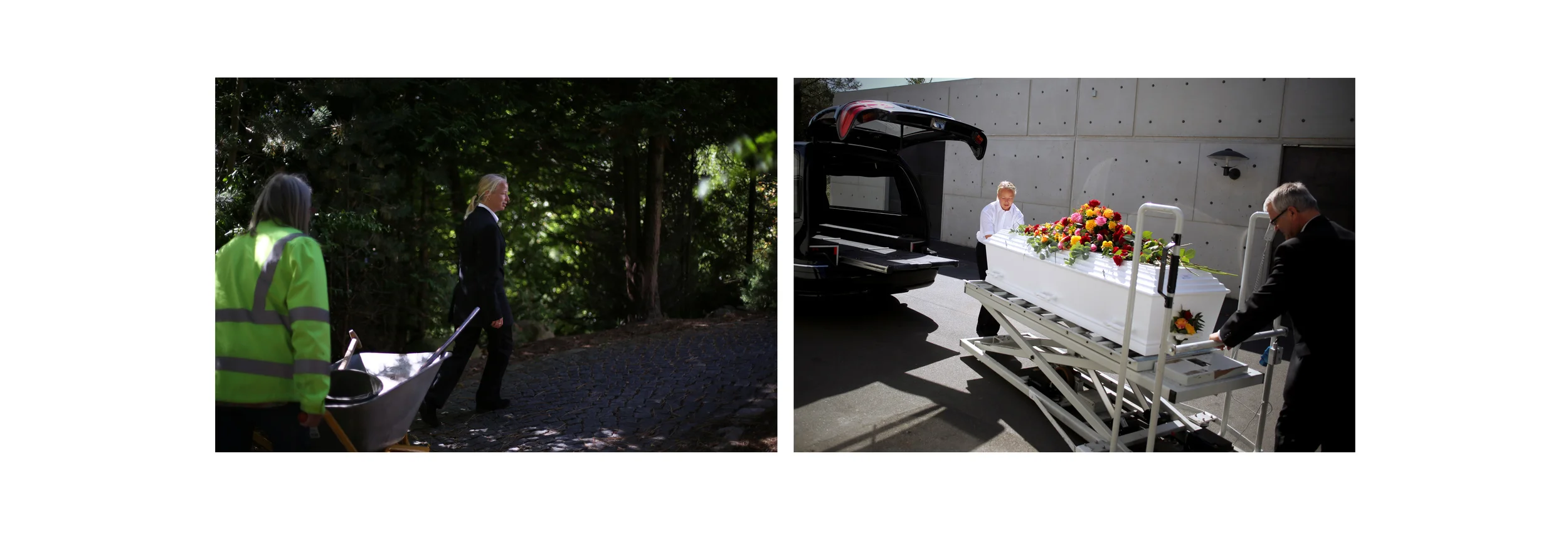 24-year-old Marianne has worked as a groundskeeper, family liaison, and crematorium employee for the past two years. Completed in 1969, the Århus Chapel Crematorium where she works is famous for its unique design by Danish architect Henning Larsen.