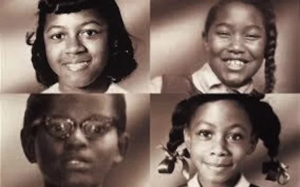 Clockwise from left: Cynthia Wesley, Carole Robertson, Denise McNair, and Addie Mae Collins.
