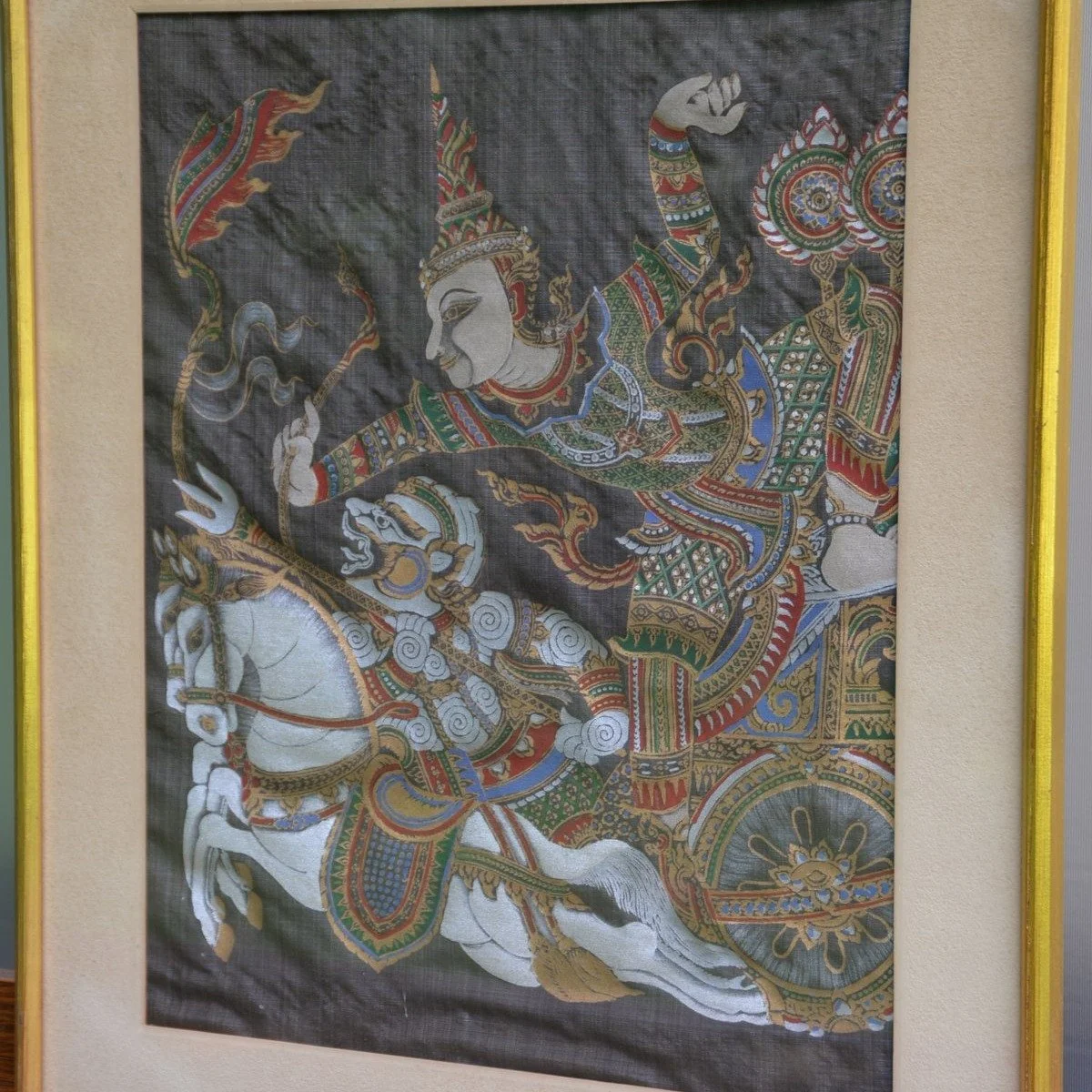 A Life in Objects: An Auction to Support the Authenticity Works Initiative of the Children&rsquo;s Arts Guild is happening now!

The story of this painting is, "One painting on silk depicting an event from the Ramayana, a Hindu epic tale. The sc