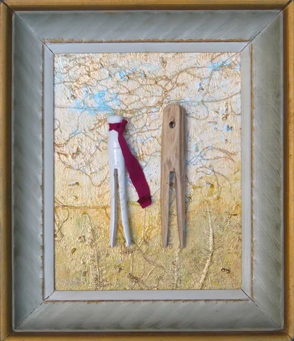 MAALAISPOIKA JA KAUPUNKILAISSERKKU esinesommitelma, maalaus, tarina 27 x 32 cm 260,-
