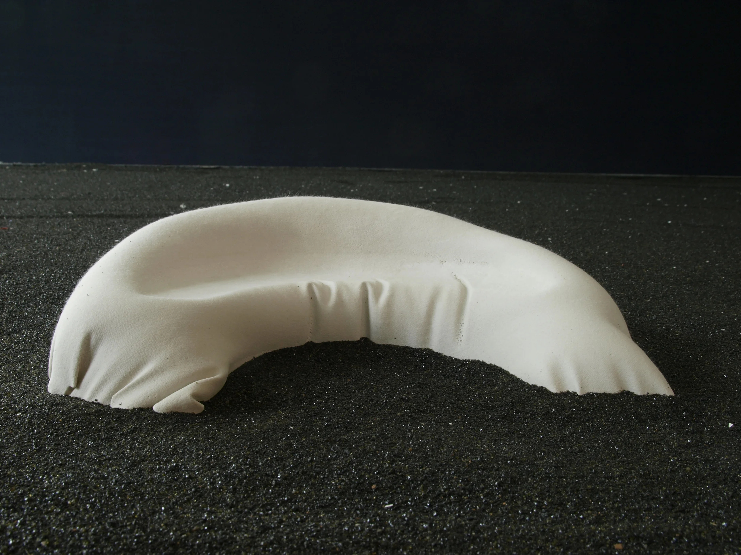  Concept for an outdoor bench in plaster. &nbsp;Cast upside down and then flipped "right side up"&nbsp;this bench could be done in either GFRC or wet cast in concrete. 