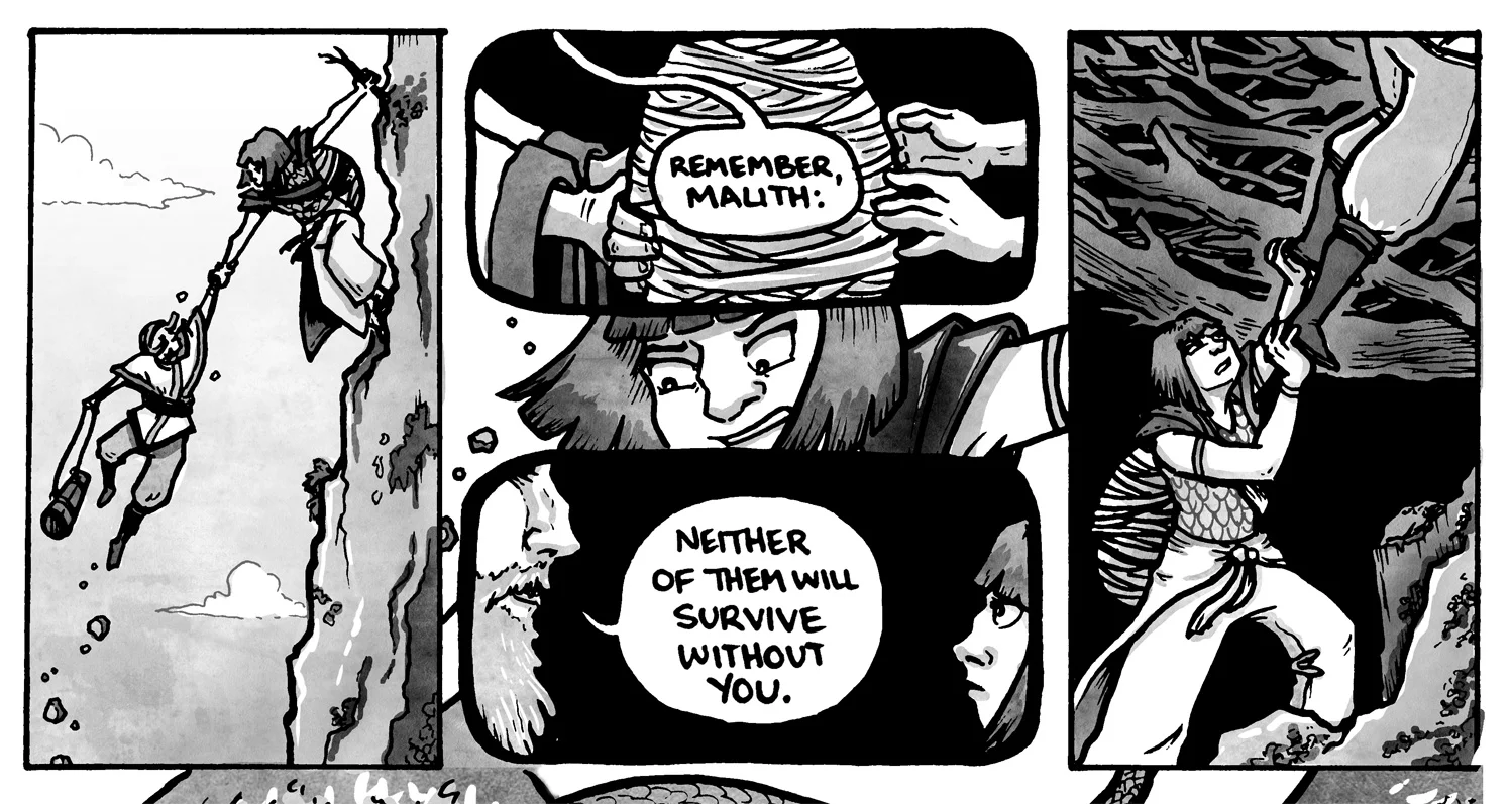 Panels from "Above," Lucy's story in issue #1