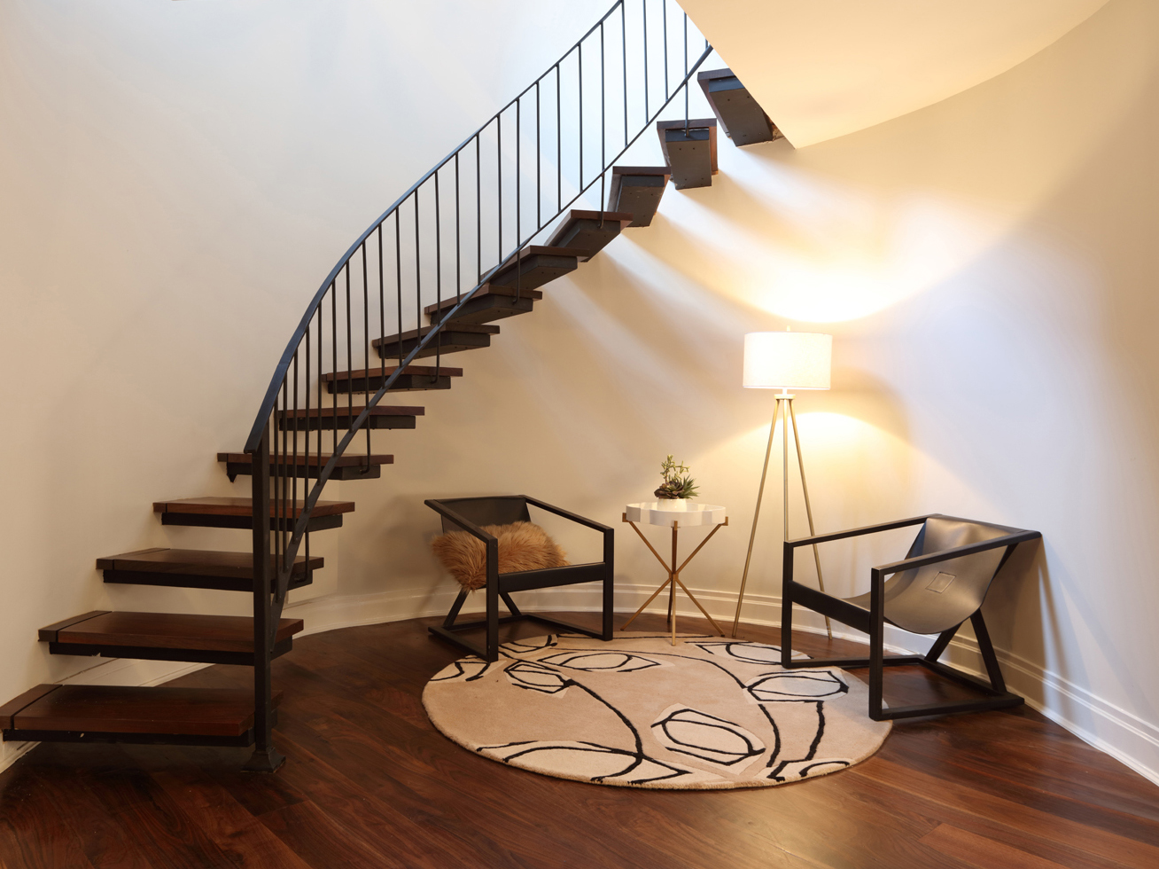Interior Styling * Prop Style * Interior Design * Decorating * Spiral Staircase * Brooklyn Apartment * Stylist: Josephine Castellano Joscast.com