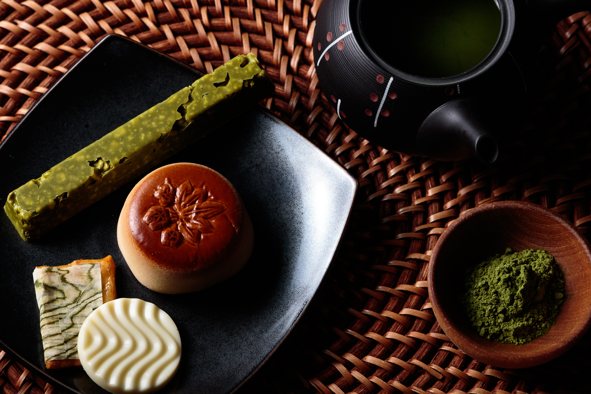 Food Styling * Prop Style * Snakku Authentic Japanese Snack Subscription * Matcha Green Tea * Rice Cracker * Stylist: Josephine Castellano JosCast.com Photographer: Bogdan Stetco