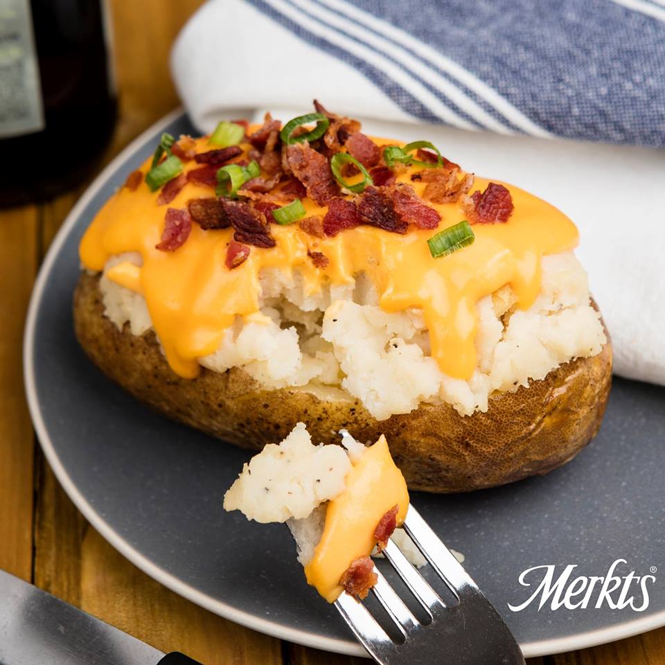 Food Styling * Food Photography * Merkts Cheese Spread * Loaded Baked Potato * Tablescape * Dinner * Stylist: Josephine Castellano JosCast.com Photographer: Jisun Lee Photography