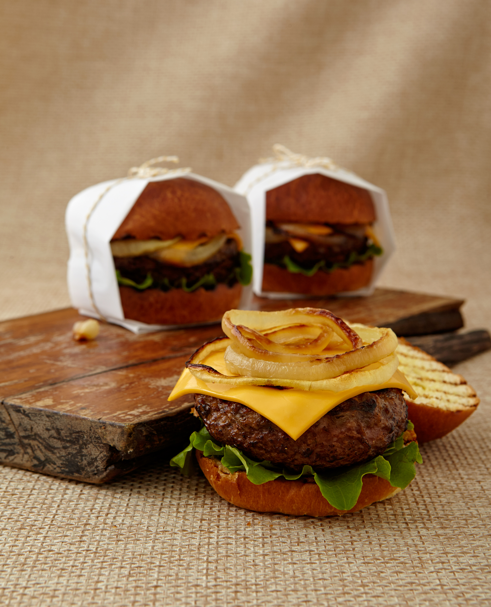 Food Styling * Prop Styling * Food Photography * Cheeseburger With Grilled Onions * Stylist: Josephine Castellano JosCast.com Photographer: Amanda James Photo