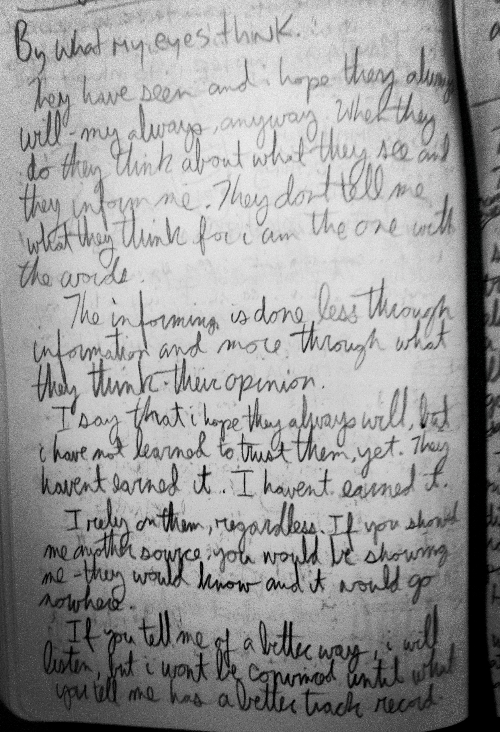 By What My Eyes Think.