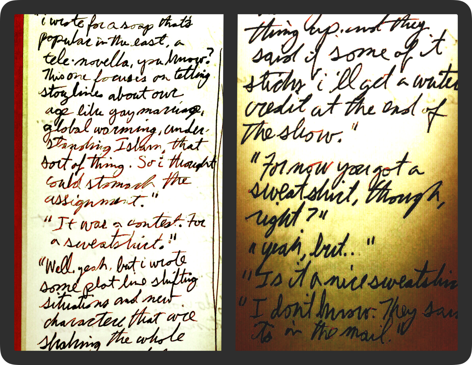 things writers talk about.