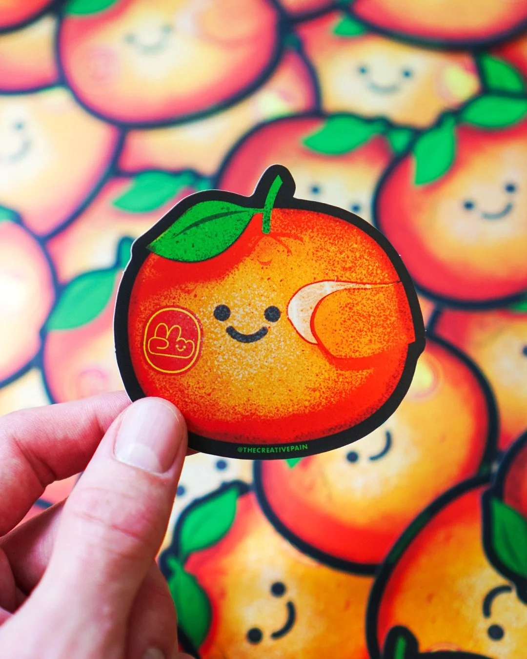 Loving the way these fun lil orange stickers turned out. Packed full of vector and texture with a little bit of vitamin-C 🍊 printed by my friends over at @stickerapp