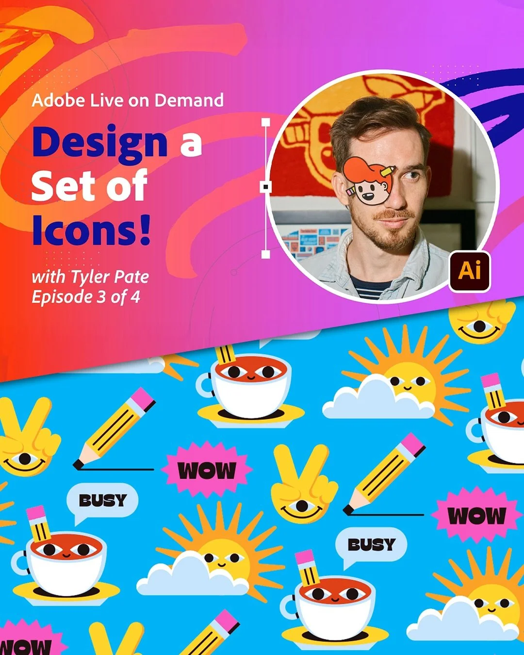 If you&rsquo;re looking to sharpen your Adobe Illustrator icon design skills, Part 3 of my 4 part @adobelive tutorial series is a must-watch.

I walk through each step of my process for stylizing a simple icon set from start to finish&mdash;keeping i