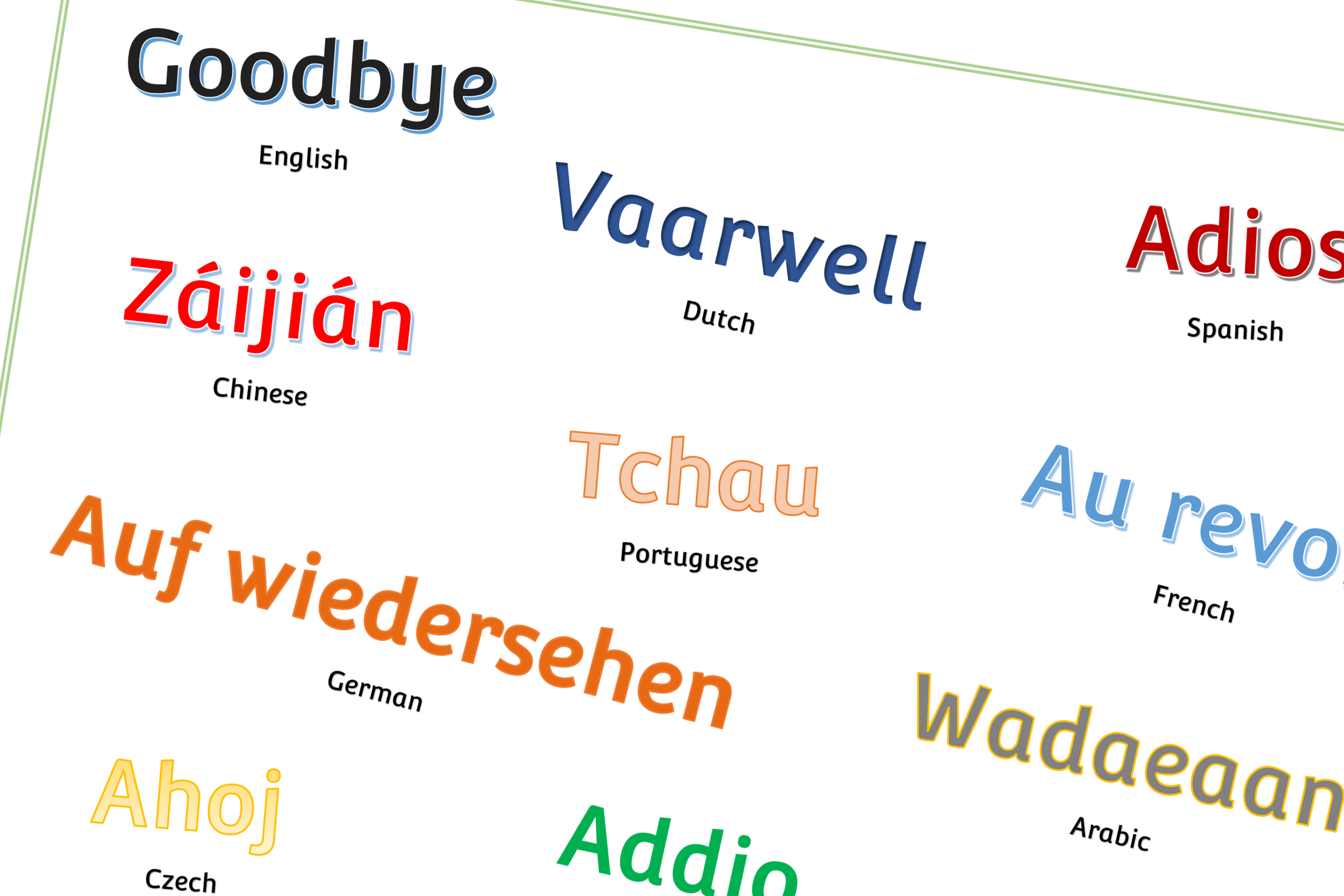 FREE Goodbye languages Poster Early Years (EYFS) Printable Resource —  Little Owls Resources - FREE