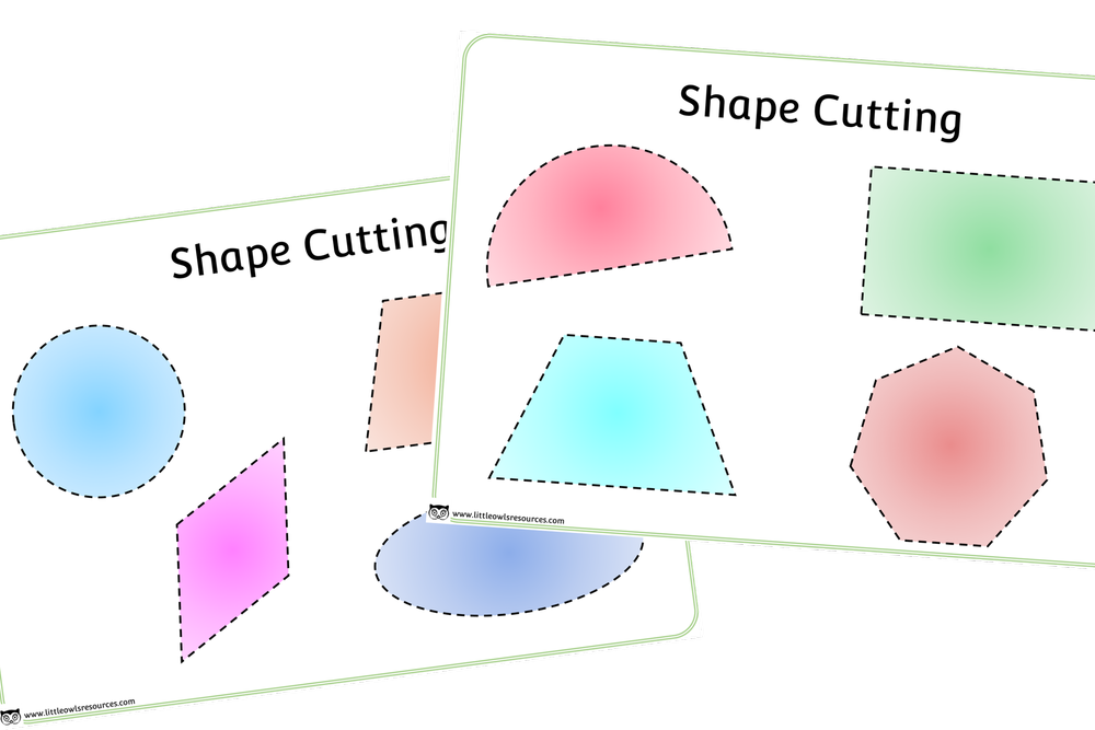 free 2d shape cutting early years eyfs printable resource little owls resources free