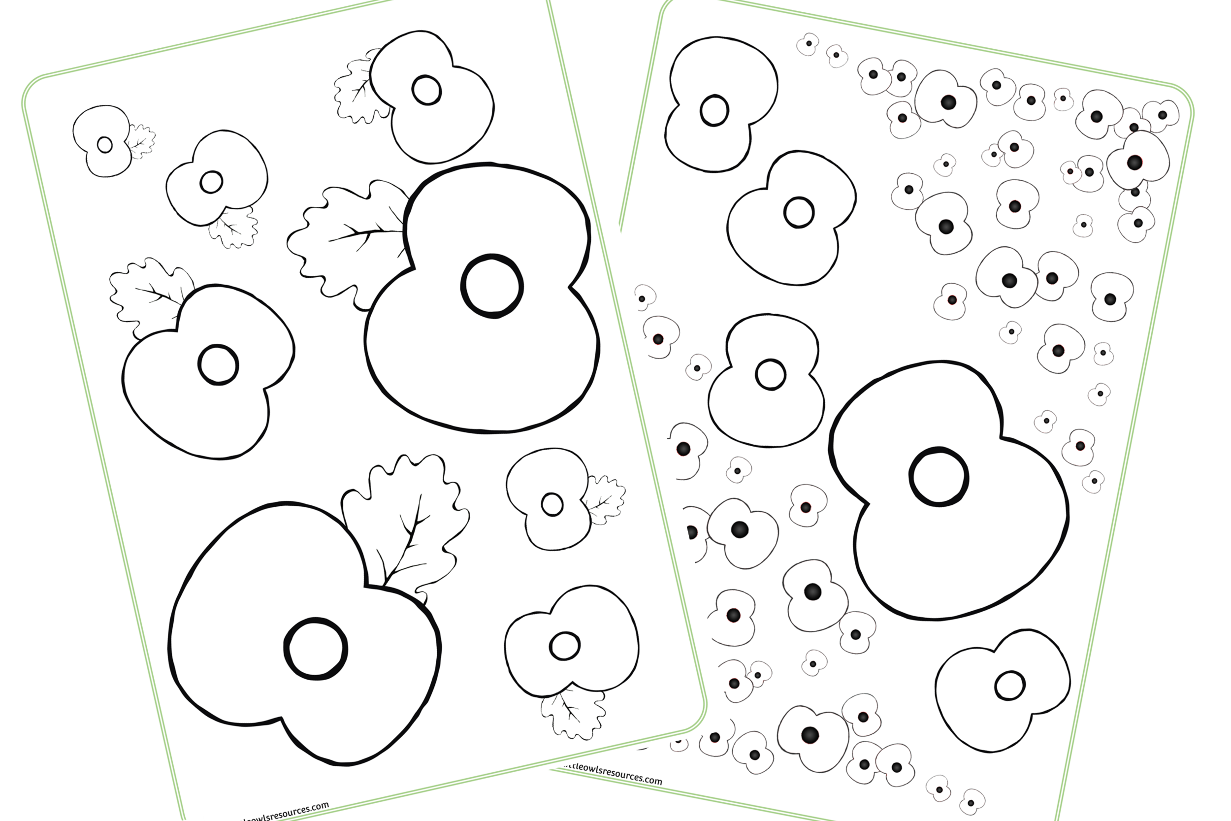FREE Poppy Colouring Sheets printable Early Years/EY (EYFS) resource/download — Little Owls ...