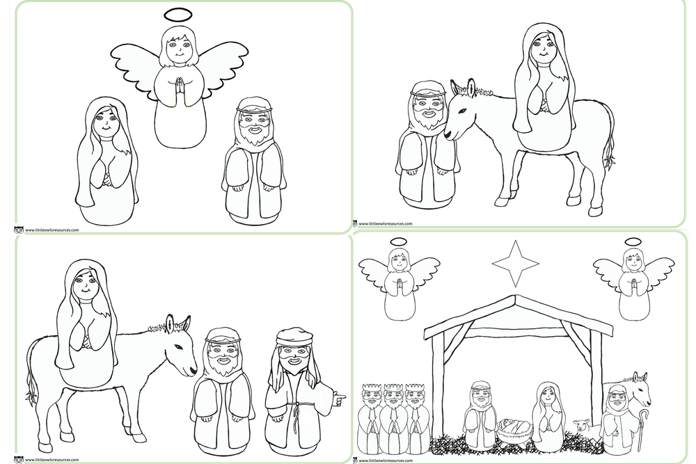 FREE Nativity Colouring printable Early Years/EY (EYFS) resource/download —  Little Owls Resources - FREE
