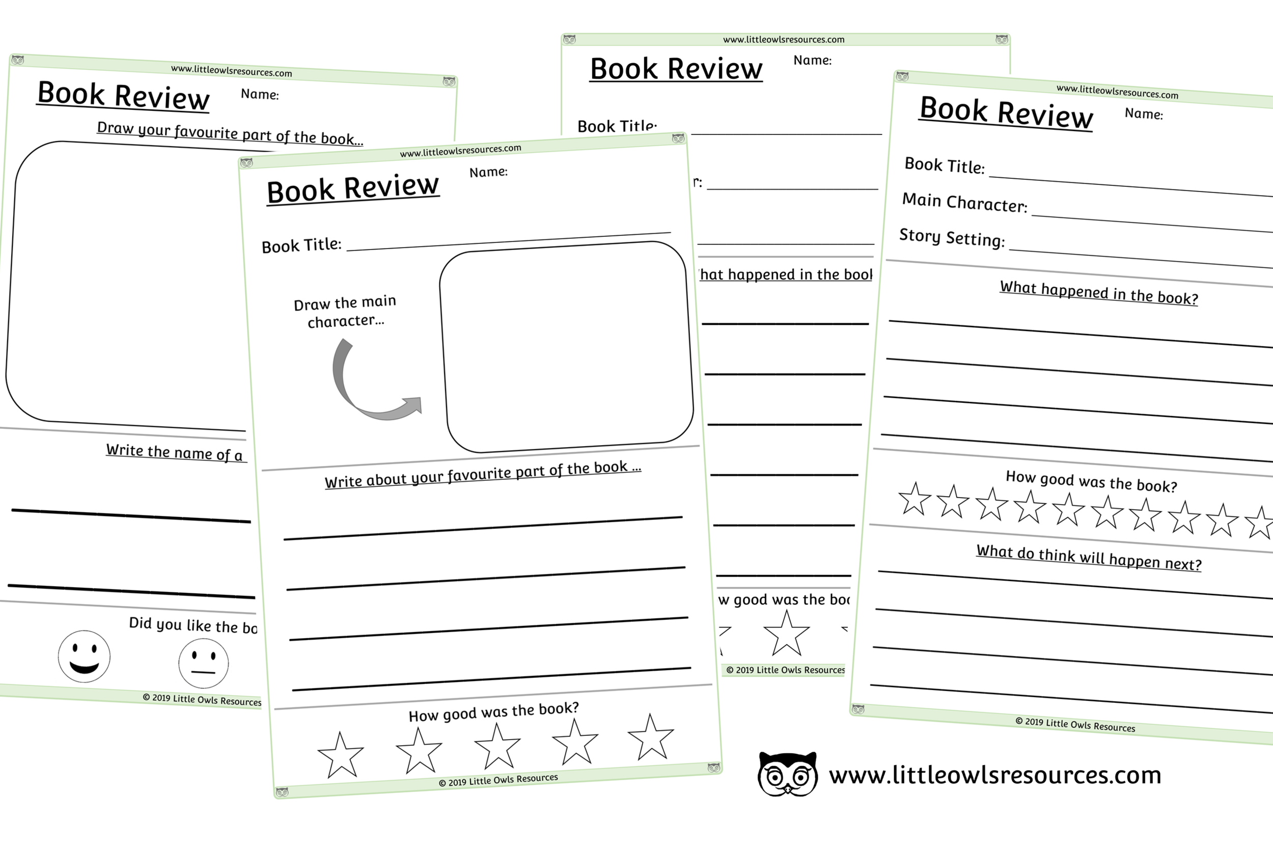 book review sheet eyfs