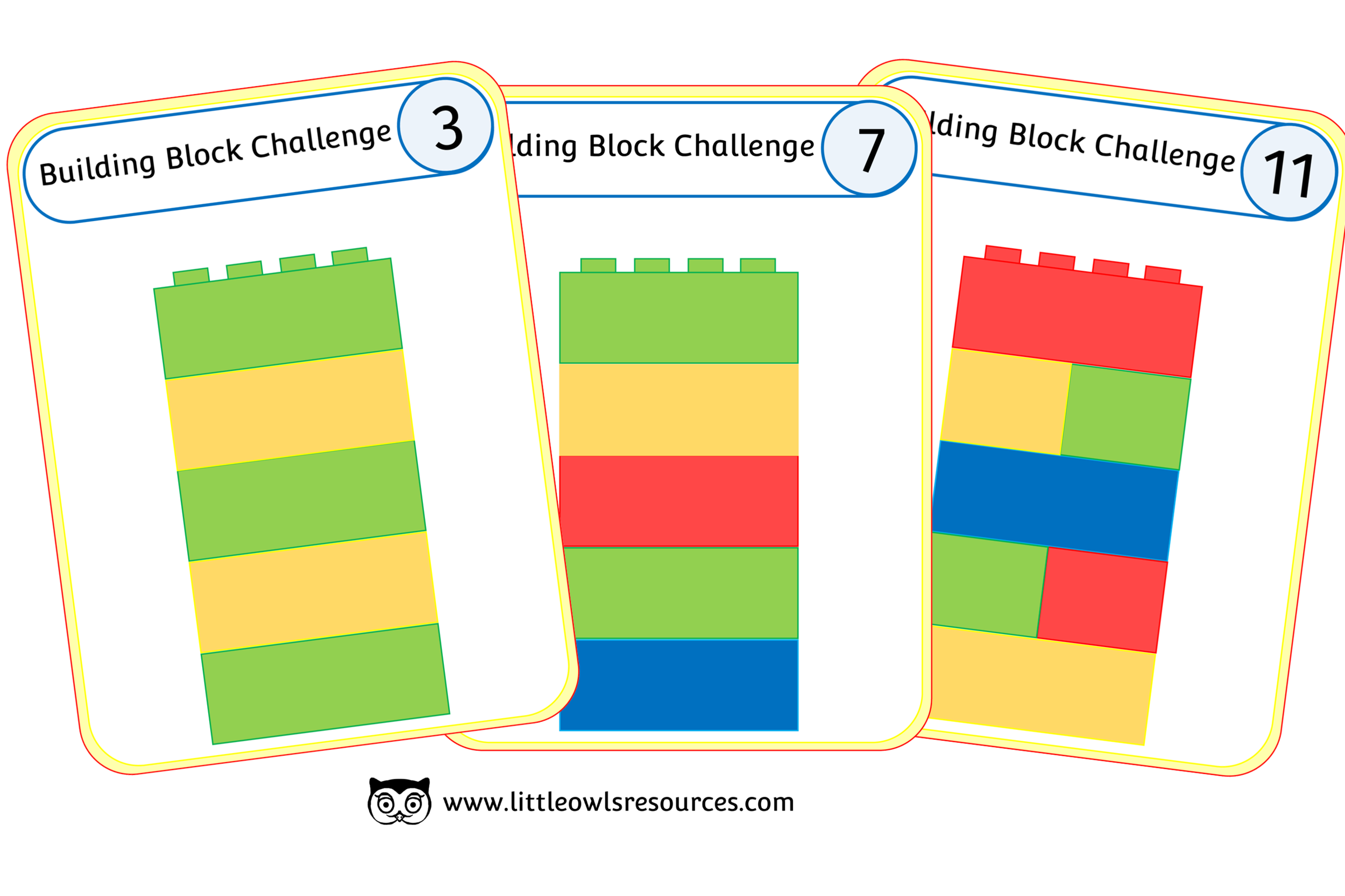 FREE Building Block Challenge Printable Early Years EY EYFS Resource 