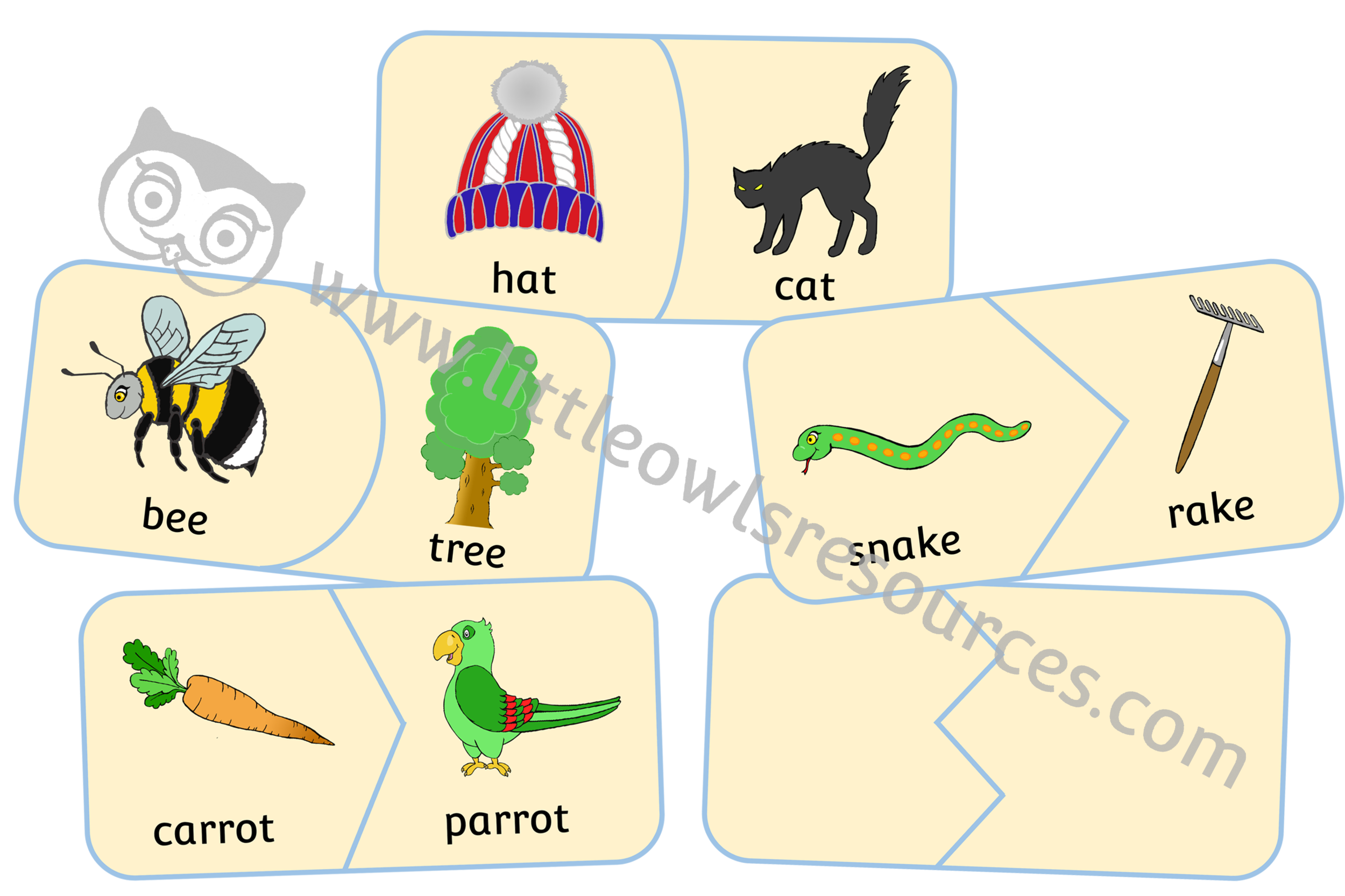 FREE Rhyme Fit Puzzle printable Early Years/EY (EYFS) resource/download —  Little Owls Resources - FREE