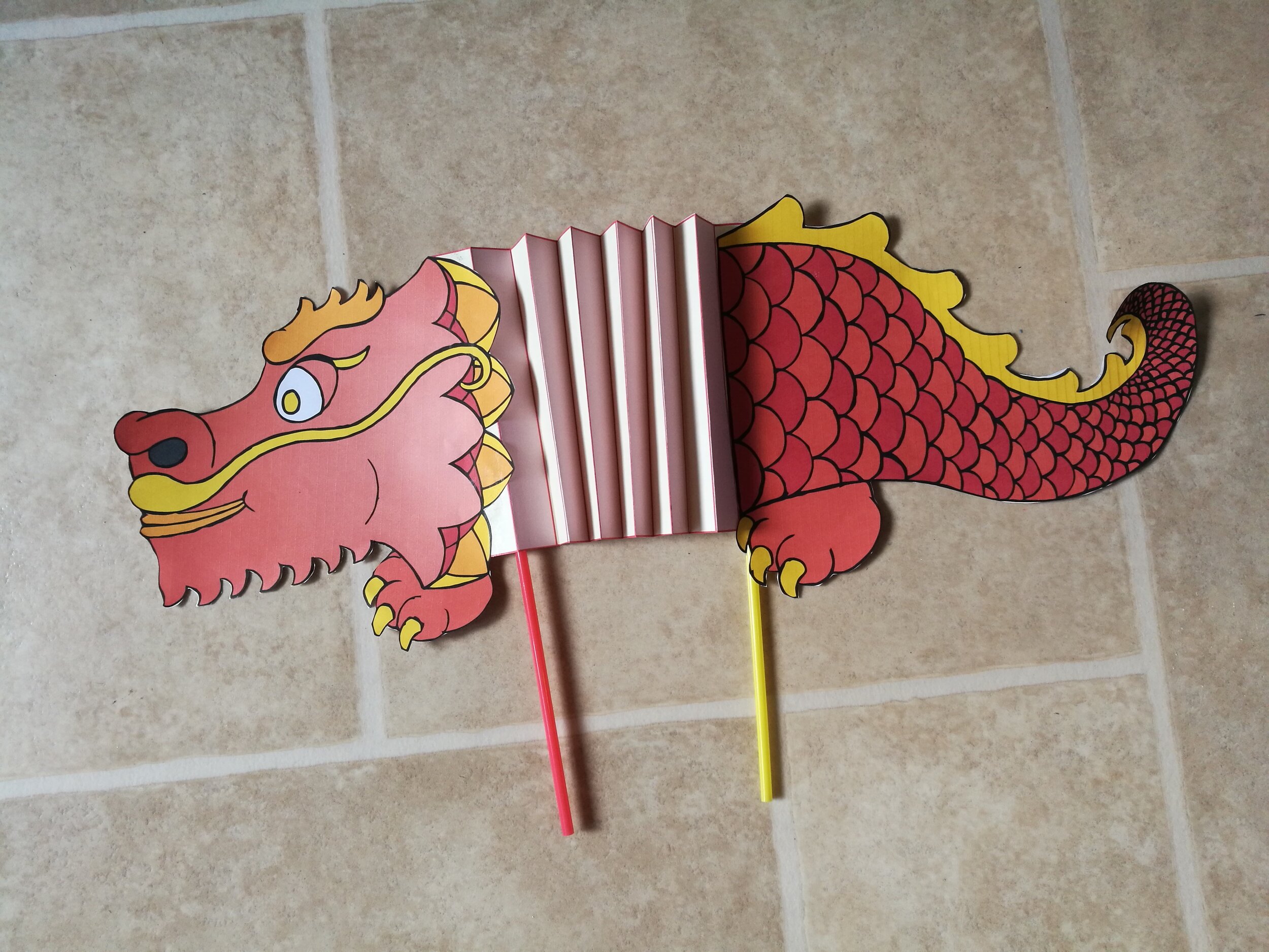 Free Chinese Dragon Puppet Printable Early Years Ey Eyfs Resource Download Little Owls Resources Free