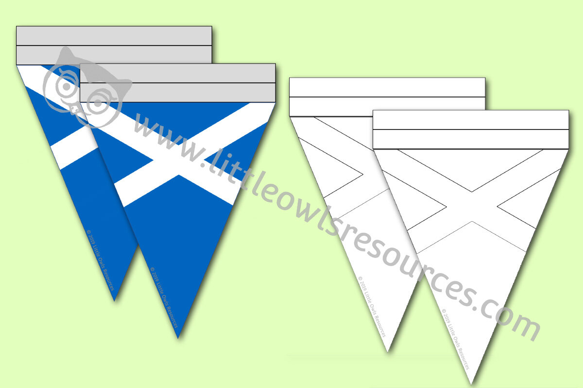 Free Scottish Flag Bunting Printable Early Years Ey Eyfs Resource Download Little Owls Resources Free