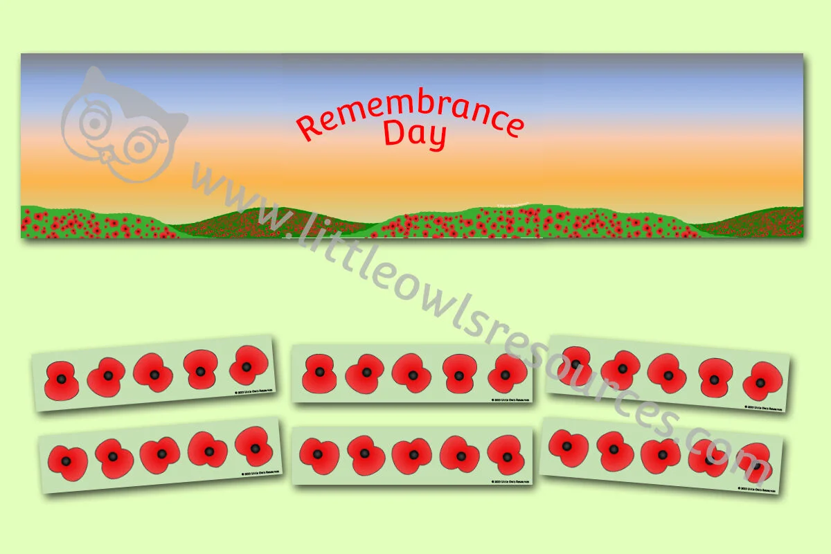 FREE Remembrance Day Banner and Border printable Early Years/EY (EYFS ...