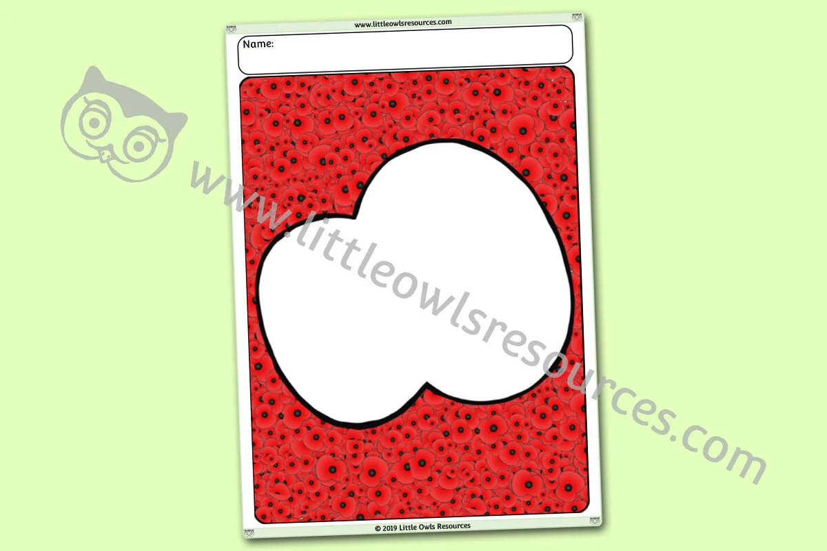 FREE Poppy Sheets for Drawing and Writing printable Early Years/EY ...