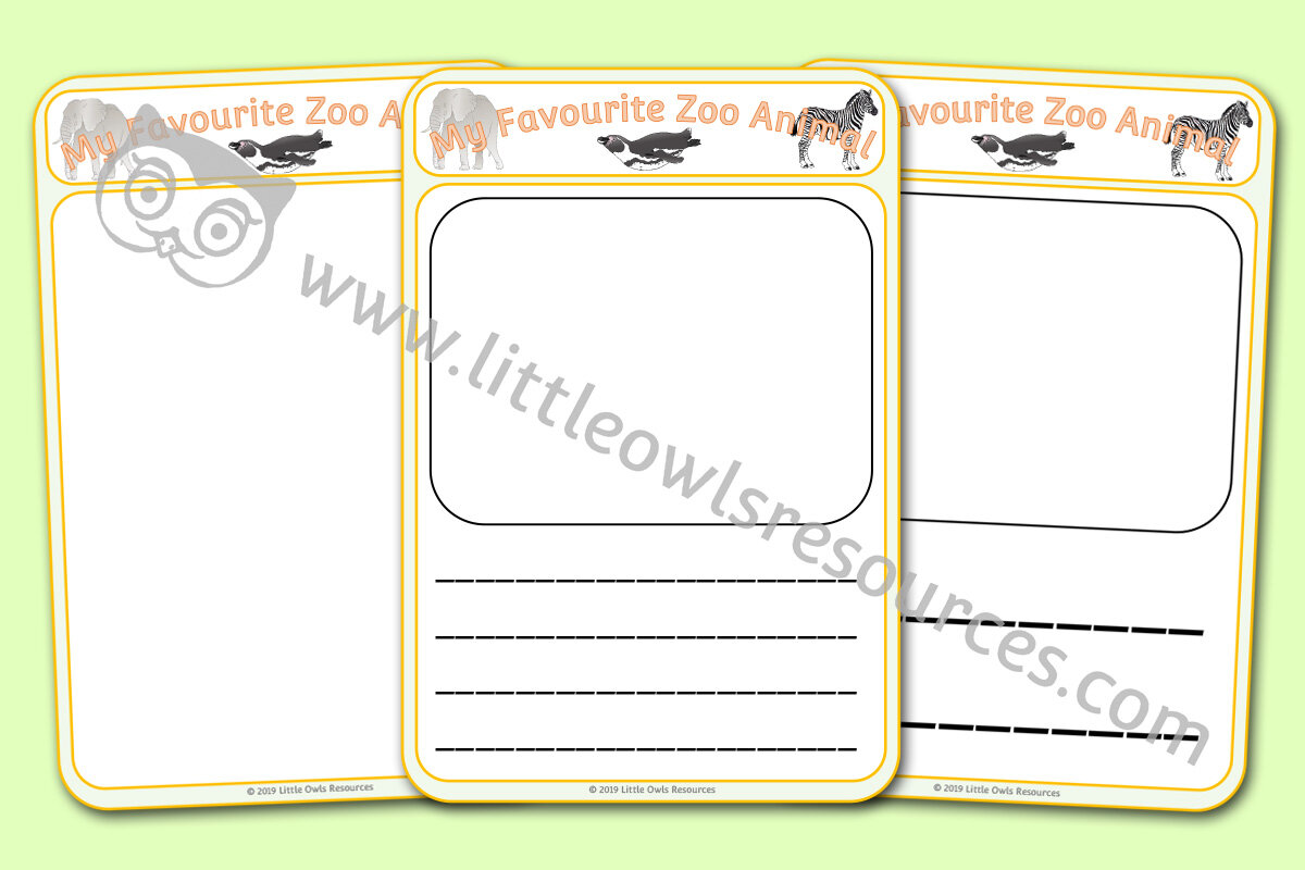 FREE My Favourite Zoo Animal Sheets printable Early Years/EY (EYFS ...