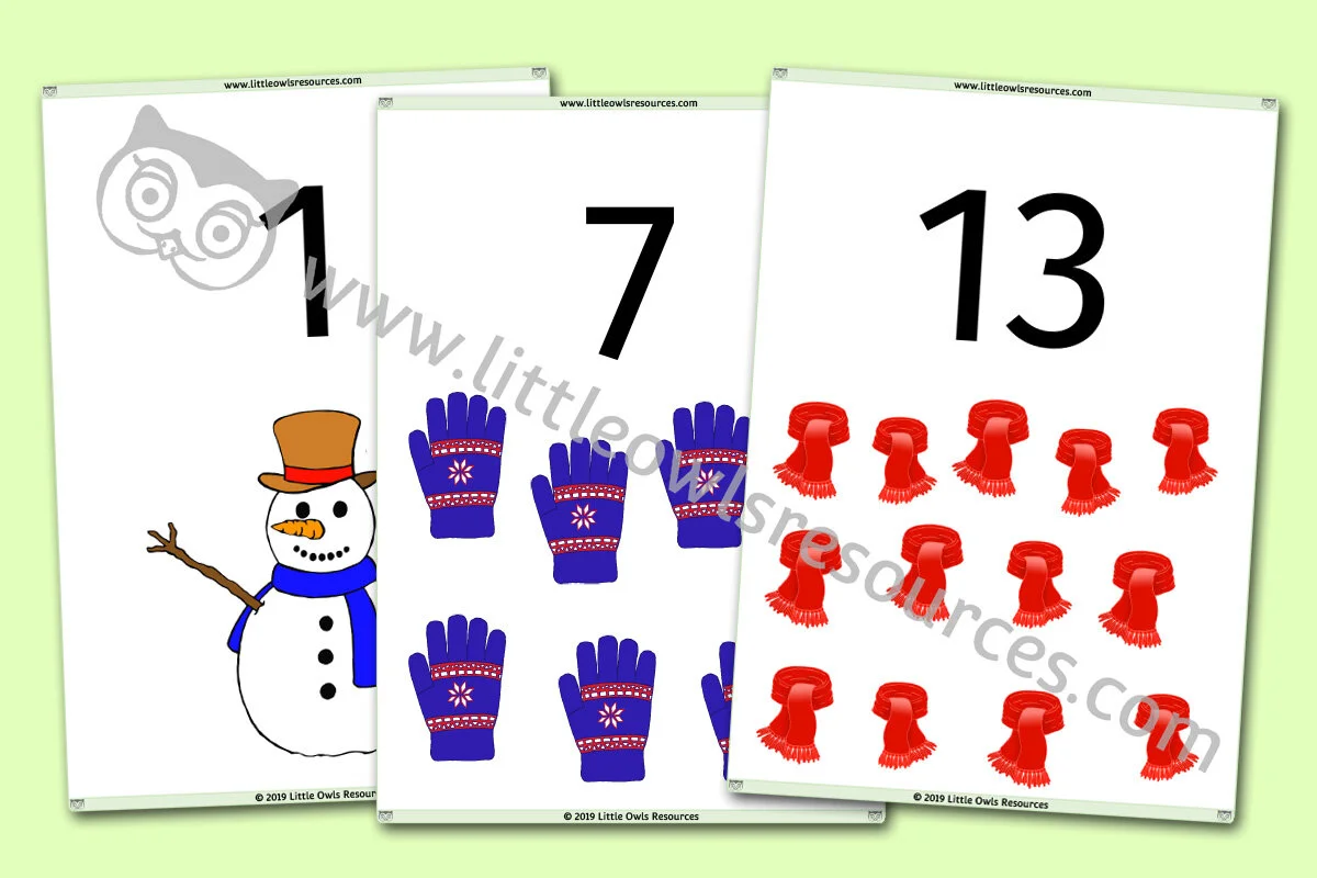 FREE Winter Counting printable Early Years/EY (EYFS) resource/download —  Little Owls Resources - FREE