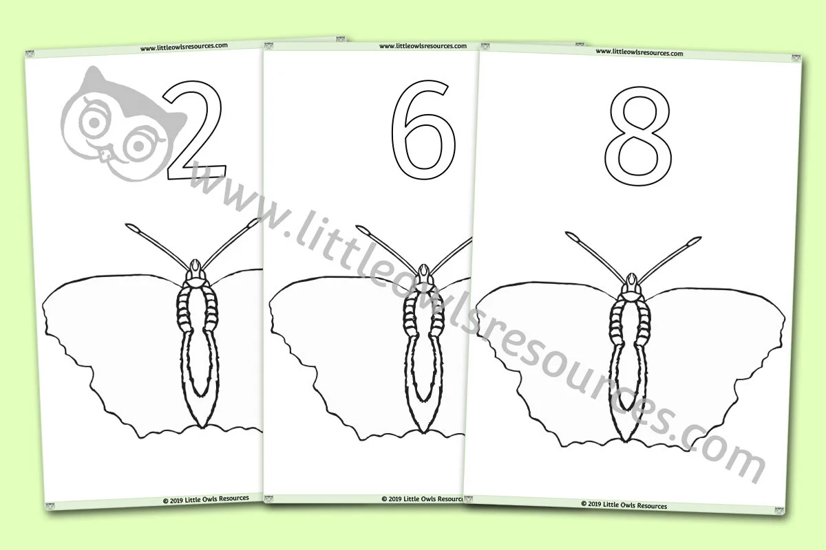 FREE Butterfly Finger painting printable Early Years/EY (EYFS) resource