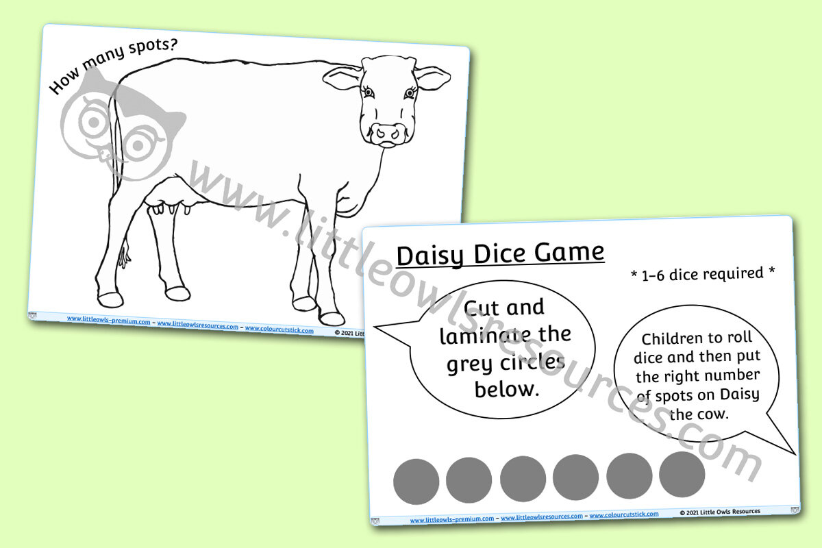 FREE Daisy Dice Game printable Early Years/EY (EYFS) resource/download —  Little Owls Resources - FREE