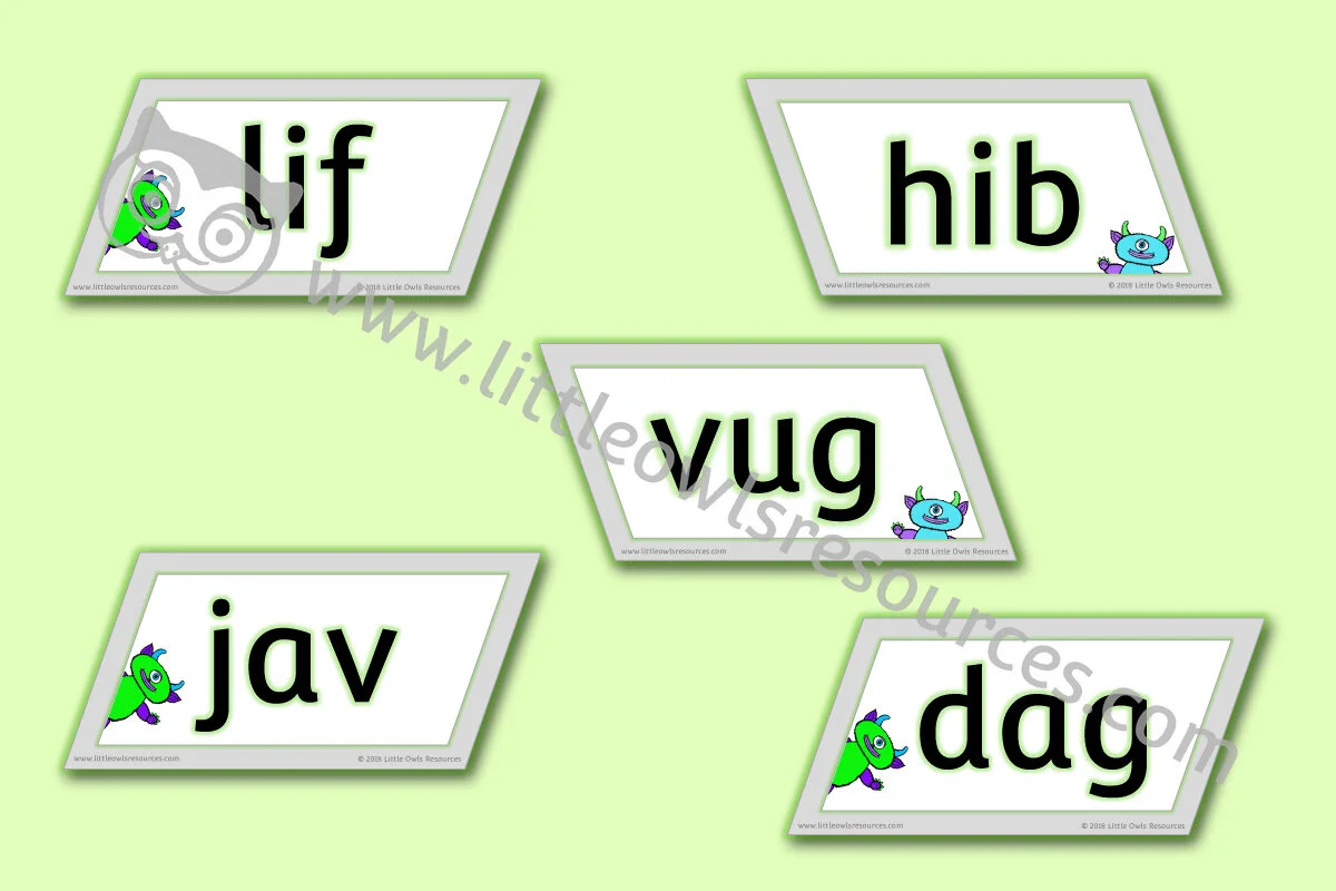 FREE Nonsense Words Alien printable Early Years/EY (EYFS) resource