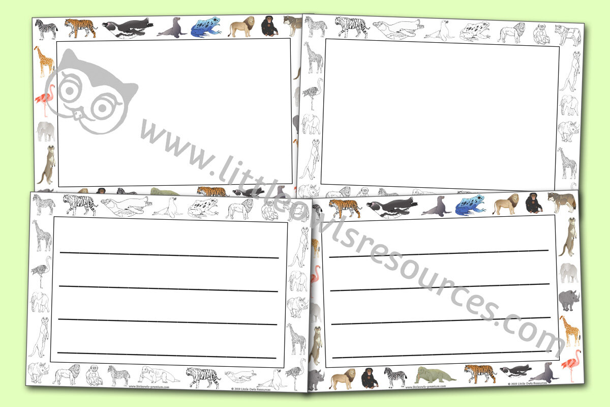 FREE Zoo Animal Border Sheets printable Early Years/EY (EYFS)  resource/download — Little Owls Resources - FREE