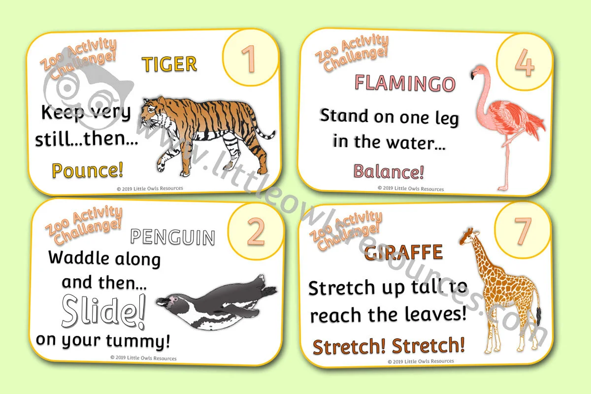 FREE Zoo Animal Word Cards printable Early Years/EY (EYFS) resource/download — Little Owls