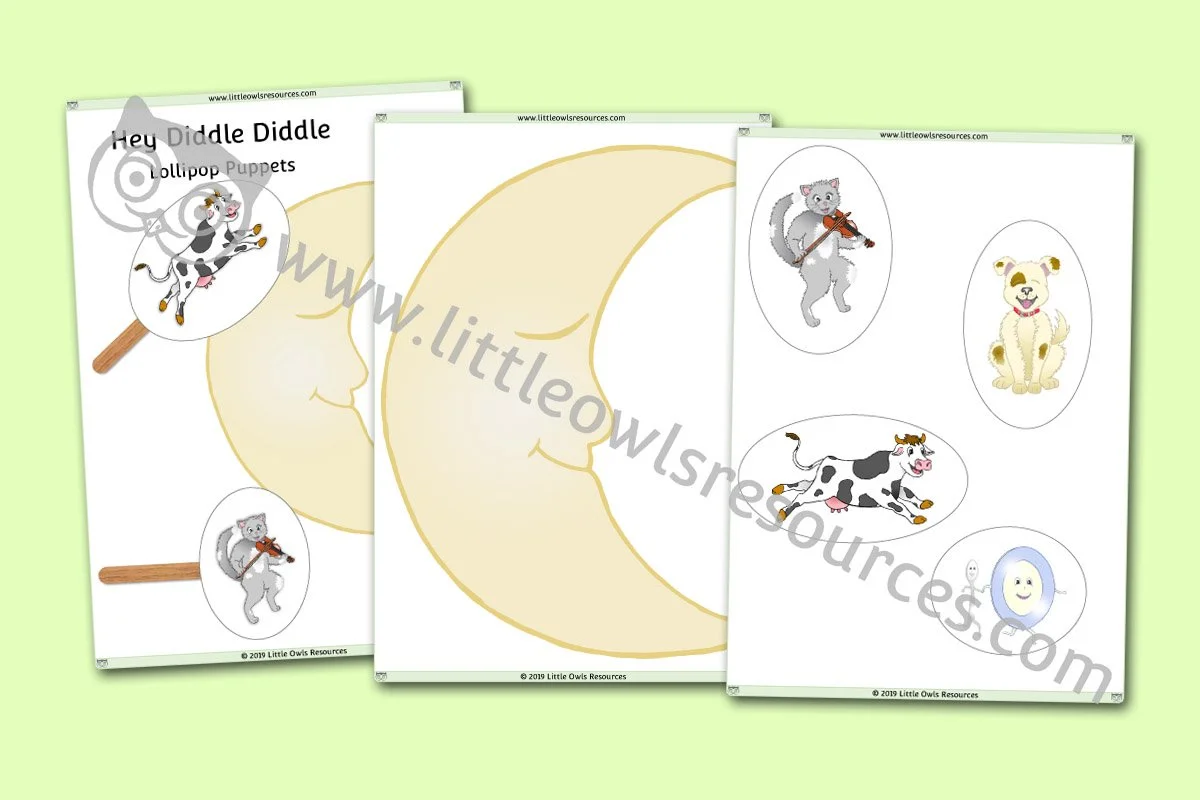 Free Hey Diddle Diddle Nursery Rhyme Printable Resources/Activities ...