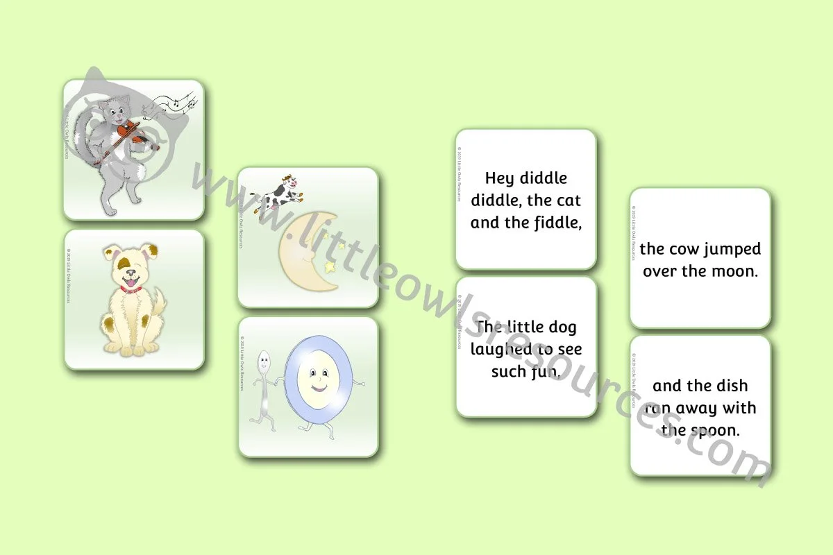 Free Hey Diddle Diddle Nursery Rhyme Printable Resources/Activities ...