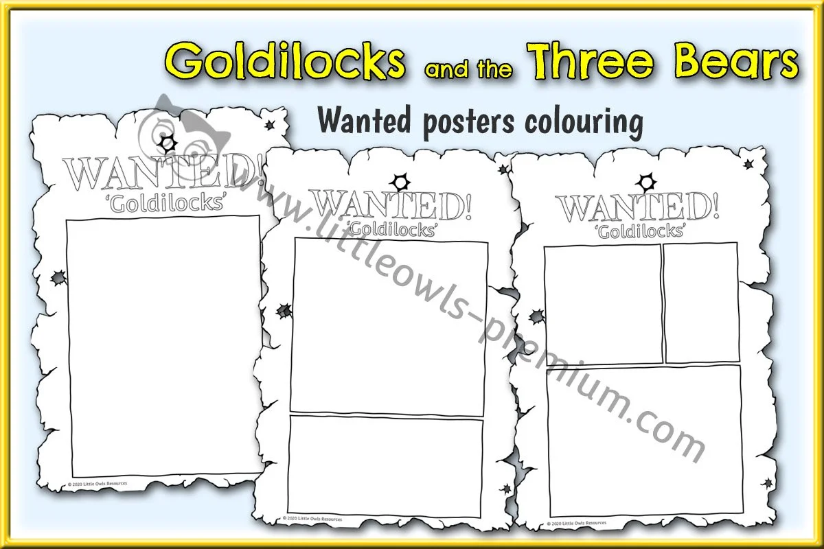 Goldilocks And The Three Bears Masks Printable