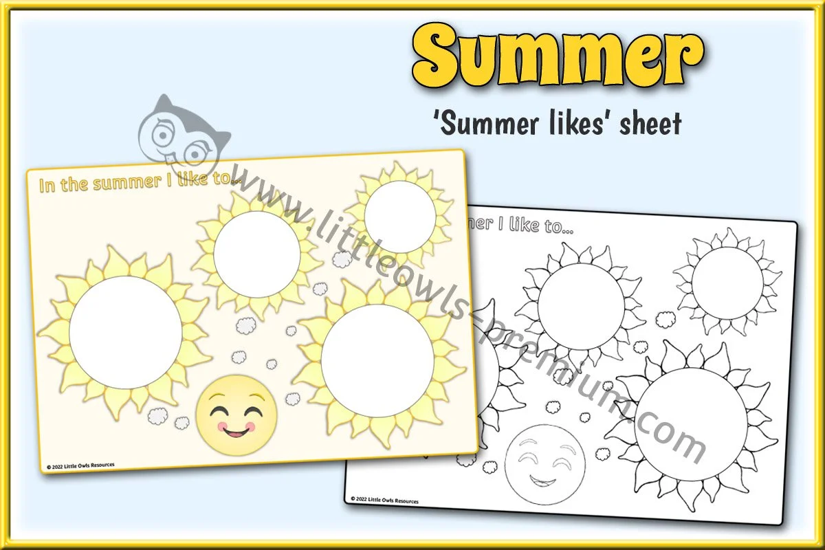 free summer words early years eyfs printable resource little owls resources free