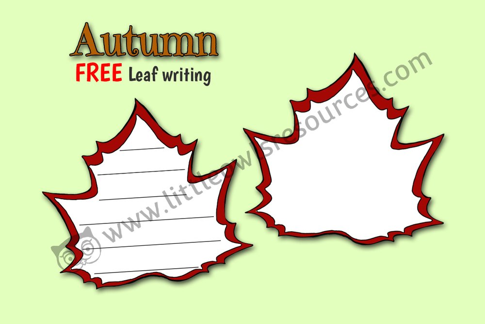 FREE Autumn Leaf Writing Template Early Years (EYFS) Printable Resource FREE Autumn Leaf Writing Template Early Years (EYFS) Printable Resource