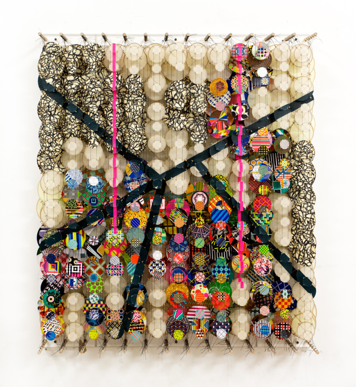 A finished wall sculpture.
