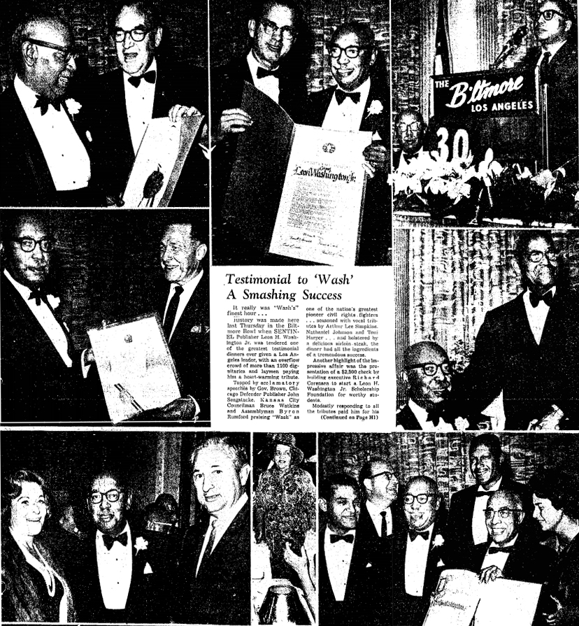 Leon G. Washington Jr. Testimonial Dinner at the Biltmore