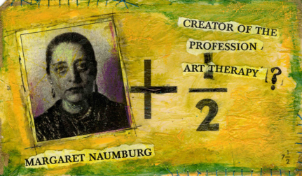 Hand-made postcard from an art therapy class exchange project, 2010