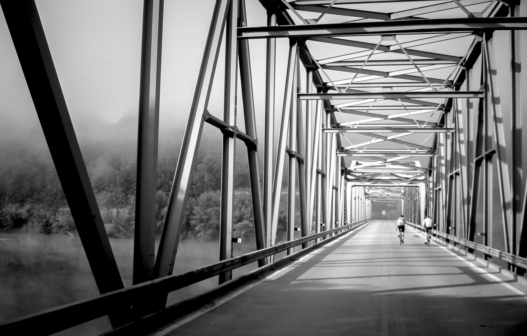 Bridge over Wisconsin River during Grabaawr. A week long bike tour from Eagle River to Praire Du Chein.