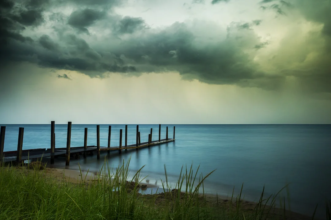 Full moon lighting and storm passing amsterdam dunes .jpg