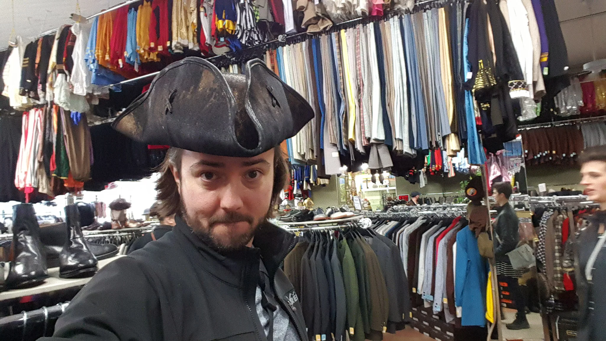 Trying shit on at Hollywood Vintage
