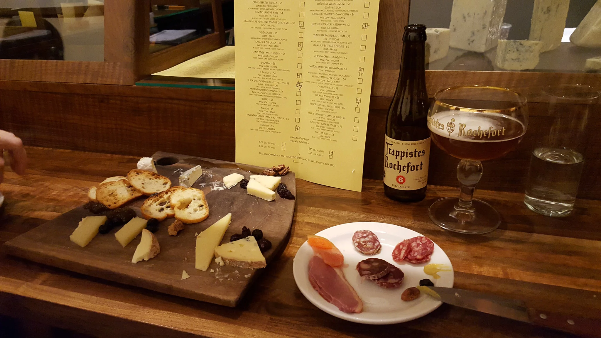 Fabulously great sushi-style cheese and charcuterie experience at Chizu .